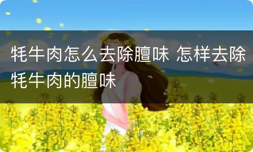 牦牛肉怎么去除膻味 怎样去除牦牛肉的膻味