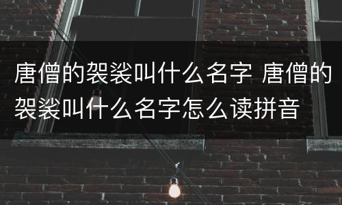 唐僧的袈裟叫什么名字 唐僧的袈裟叫什么名字怎么读拼音