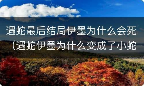 遇蛇最后结局伊墨为什么会死（遇蛇伊墨为什么变成了小蛇）