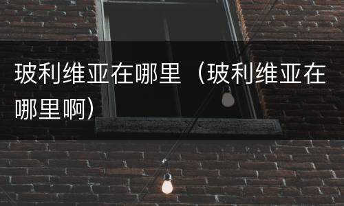 玻利维亚在哪里（玻利维亚在哪里啊）