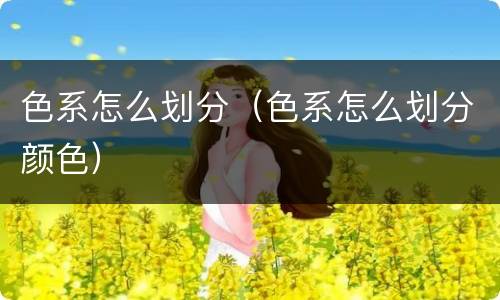 色系怎么划分（色系怎么划分颜色）