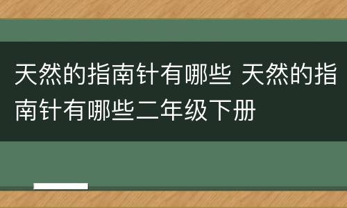 天然的指南针有哪些 天然的指南针有哪些二年级下册