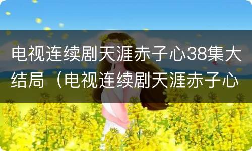 电视连续剧天涯赤子心38集大结局（电视连续剧天涯赤子心38集大结局是什么）