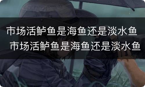 市场活鲈鱼是海鱼还是淡水鱼 市场活鲈鱼是海鱼还是淡水鱼啊