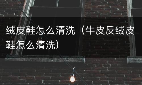 绒皮鞋怎么清洗（牛皮反绒皮鞋怎么清洗）