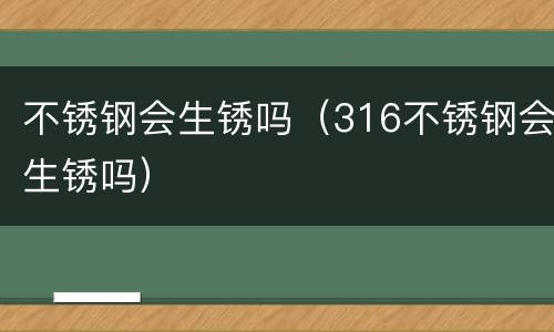 不锈钢会生锈吗（316不锈钢会生锈吗）