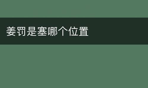 姜罚是塞哪个位置