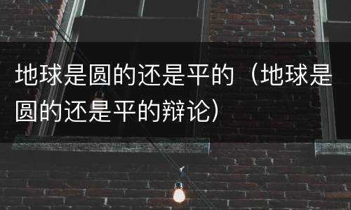 地球是圆的还是平的（地球是圆的还是平的辩论）
