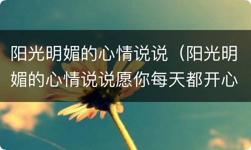 阳光明媚的心情说说（阳光明媚的心情说说愿你每天都开心明媚）