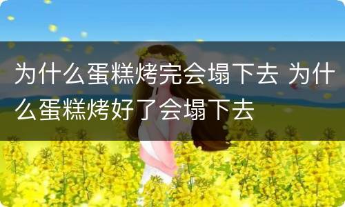 为什么蛋糕烤完会塌下去 为什么蛋糕烤好了会塌下去