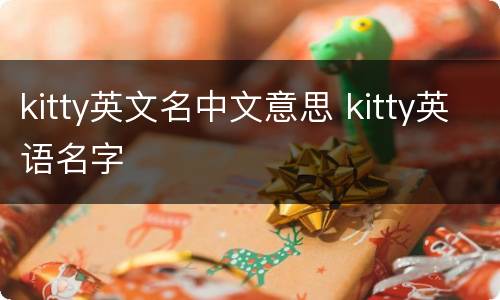 kitty英文名中文意思 kitty英语名字