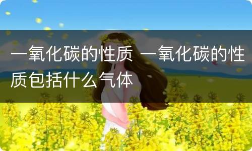 一氧化碳的性质 一氧化碳的性质包括什么气体