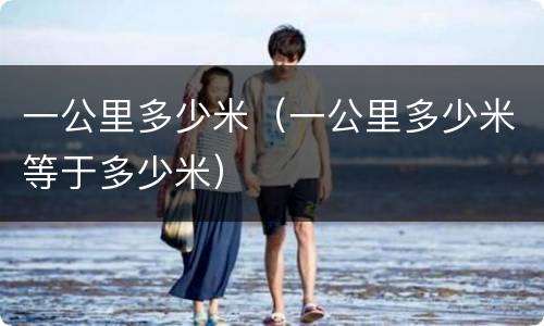 一公里多少米（一公里多少米等于多少米）