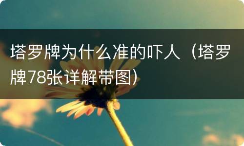 塔罗牌为什么准的吓人（塔罗牌78张详解带图）