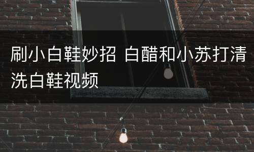 刷小白鞋妙招 白醋和小苏打清洗白鞋视频