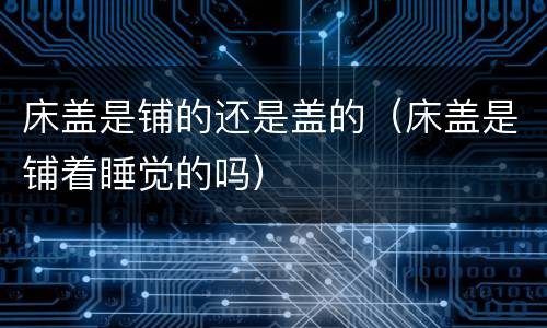 床盖是铺的还是盖的（床盖是铺着睡觉的吗）