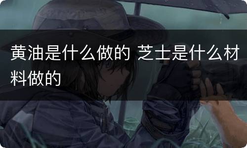 黄油是什么做的 芝士是什么材料做的