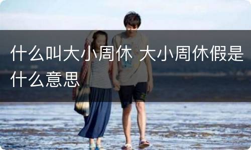 什么叫大小周休 大小周休假是什么意思