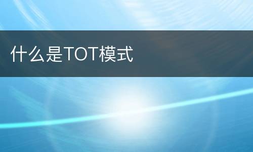 什么是TOT模式