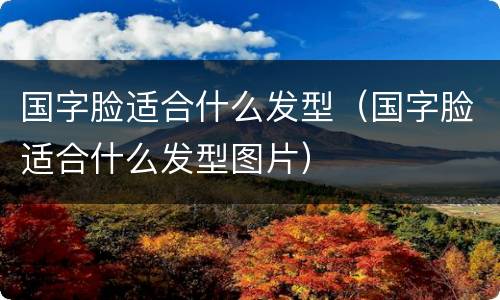 国字脸适合什么发型（国字脸适合什么发型图片）