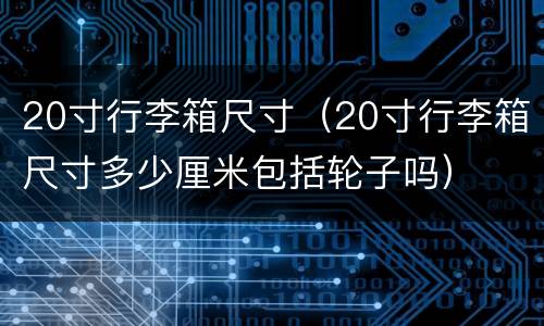 20寸行李箱尺寸（20寸行李箱尺寸多少厘米包括轮子吗）