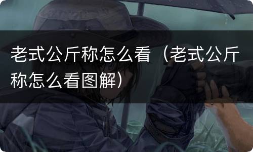 老式公斤称怎么看（老式公斤称怎么看图解）