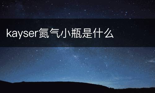 kayser氮气小瓶是什么