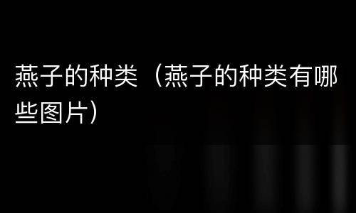 燕子的种类（燕子的种类有哪些图片）