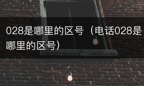 028是哪里的区号（电话028是哪里的区号）