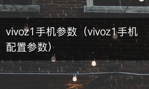 vivoz1手机参数（vivoz1手机配置参数）