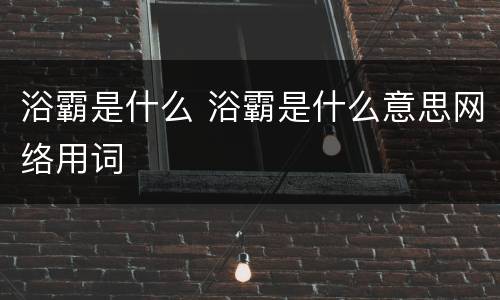 浴霸是什么 浴霸是什么意思网络用词