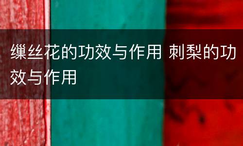 缫丝花的功效与作用 刺梨的功效与作用
