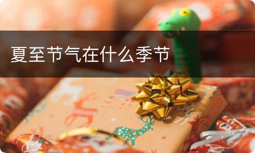 夏至节气在什么季节