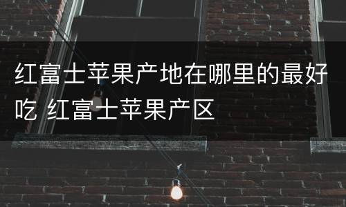 红富士苹果产地在哪里的最好吃 红富士苹果产区
