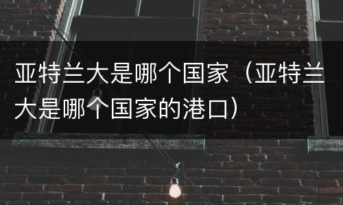 亚特兰大是哪个国家（亚特兰大是哪个国家的港口）