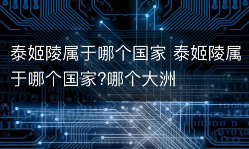 泰姬陵属于哪个国家 泰姬陵属于哪个国家?哪个大洲