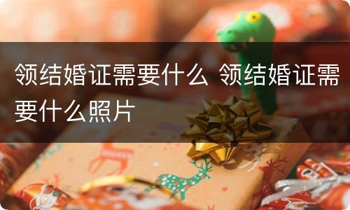 领结婚证需要什么 领结婚证需要什么照片