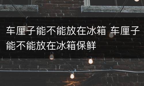 车厘子能不能放在冰箱 车厘子能不能放在冰箱保鲜