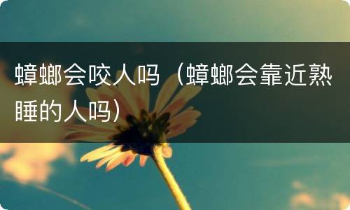 蟑螂会咬人吗（蟑螂会靠近熟睡的人吗）