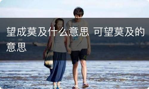 望成莫及什么意思 可望莫及的意思
