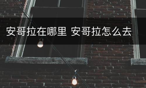 安哥拉在哪里 安哥拉怎么去