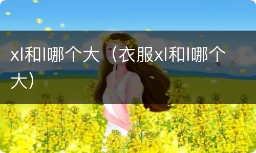 xl和l哪个大（衣服xl和l哪个大）