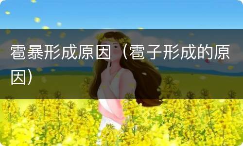 雹暴形成原因（雹子形成的原因）