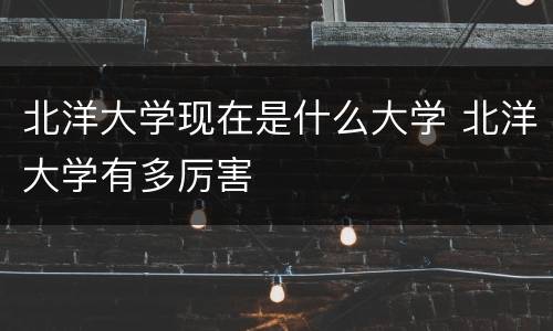 北洋大学现在是什么大学 北洋大学有多厉害
