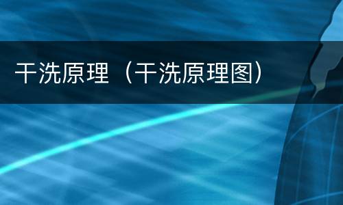 干洗原理（干洗原理图）