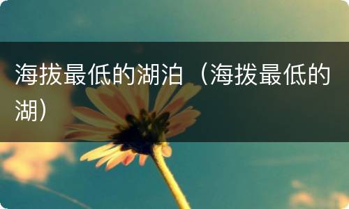 海拔最低的湖泊（海拨最低的湖）