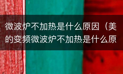 微波炉不加热是什么原因（美的变频微波炉不加热是什么原因）