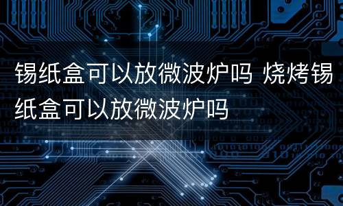 锡纸盒可以放微波炉吗 烧烤锡纸盒可以放微波炉吗