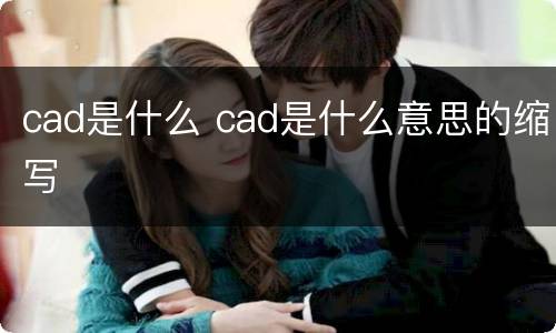 cad是什么 cad是什么意思的缩写
