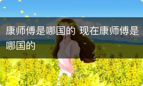 康师傅是哪国的 现在康师傅是哪国的